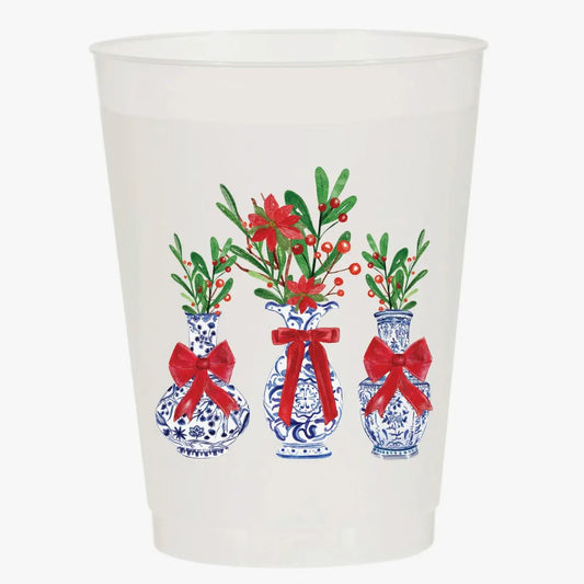 Christmas Ginger Jar Frosted Cups, Set of 10 - Henry + Olives