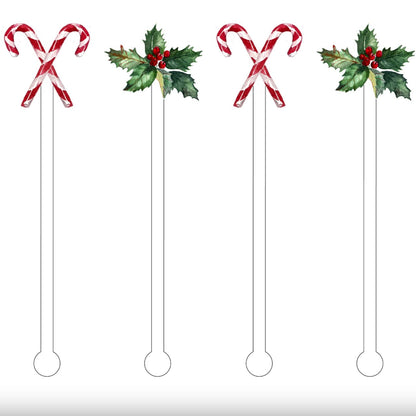 Classic Christmas Acrylic Stir Sticks - Henry + Olives