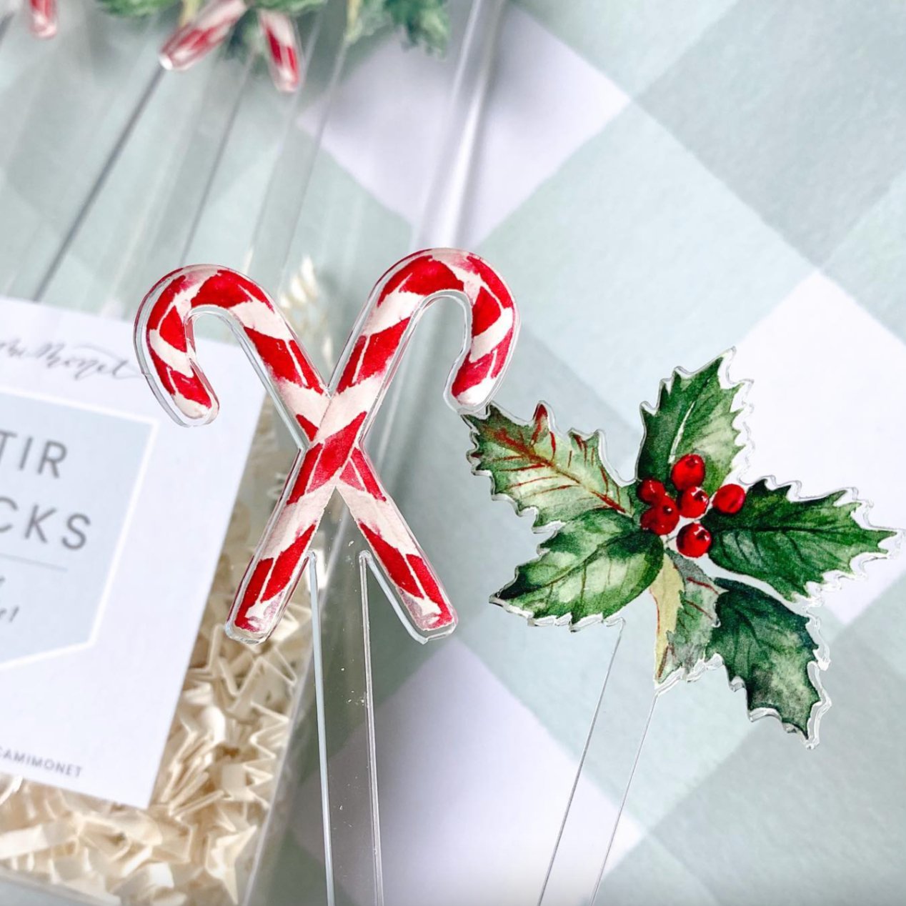 Classic Christmas Acrylic Stir Sticks - Henry + Olives