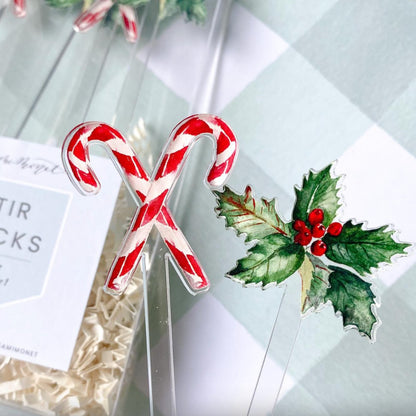 Classic Christmas Acrylic Stir Sticks - Henry + Olives