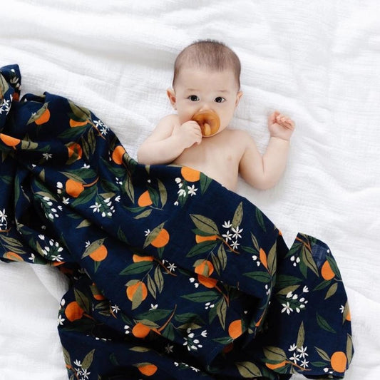 Clementine Orange Blossom Swaddle - Henry + Olives