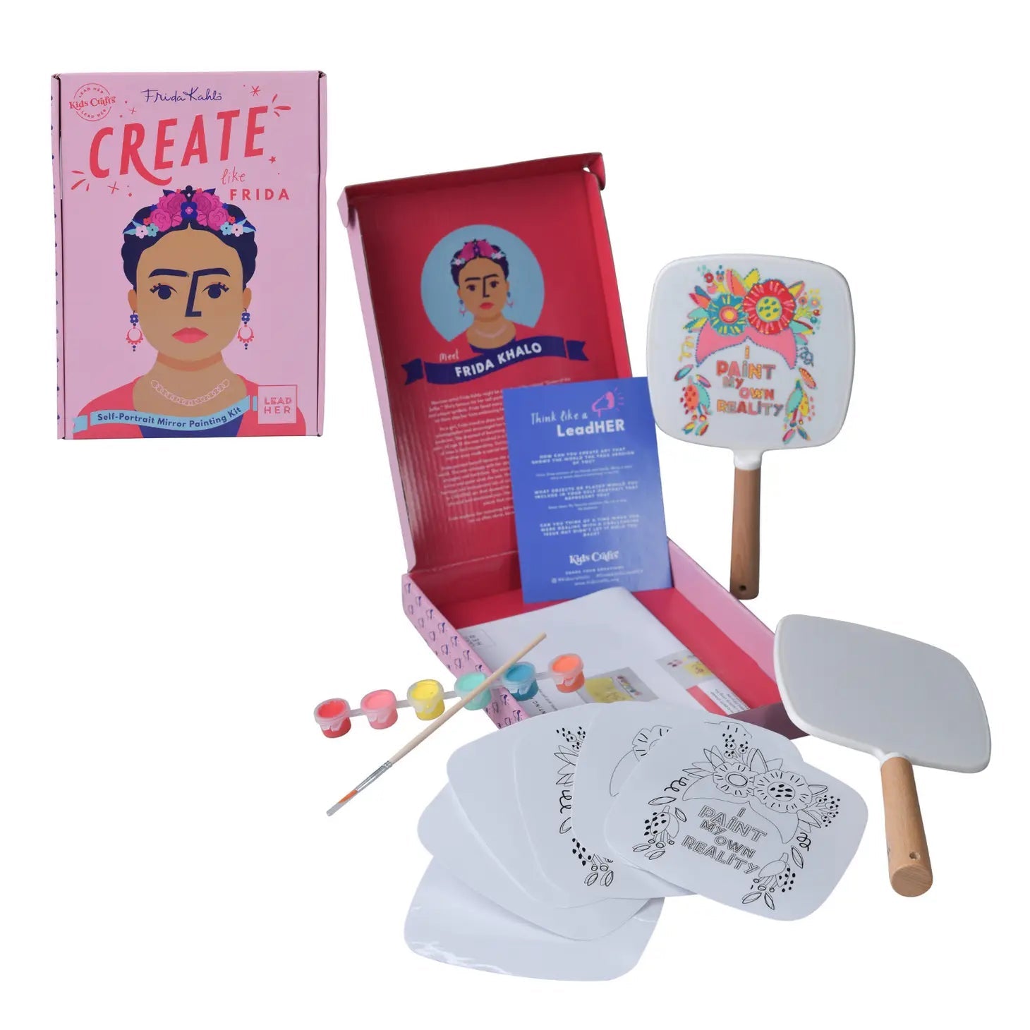 CREATE like Frida Self-Portrait Mirror Painting Craft Kit - Henry + Olives