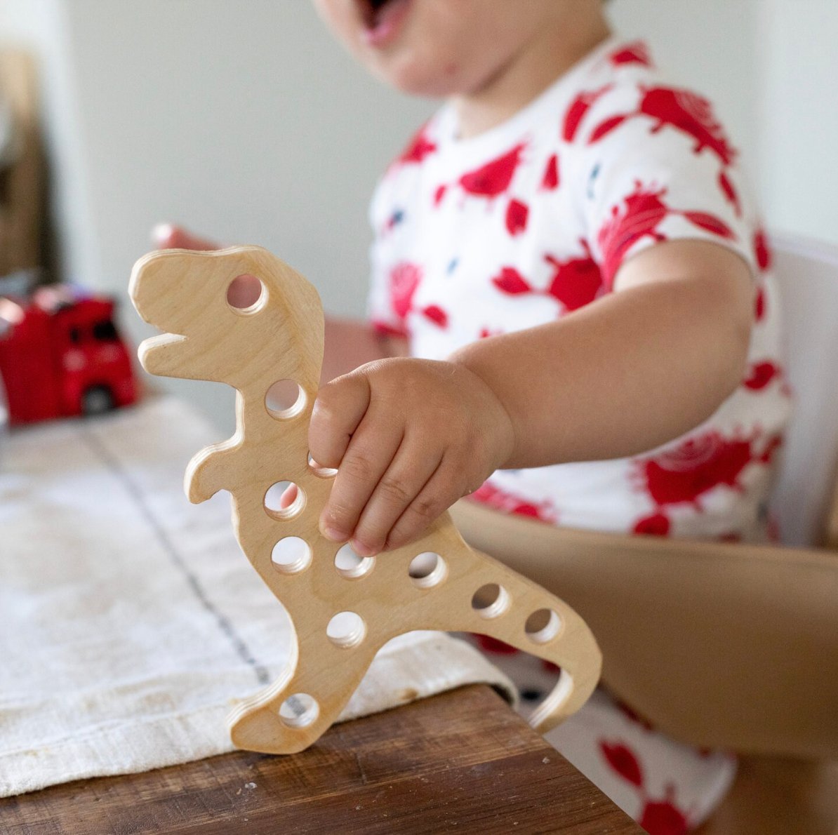 Dinosaur Wooden Lacing Toy - Henry + Olives