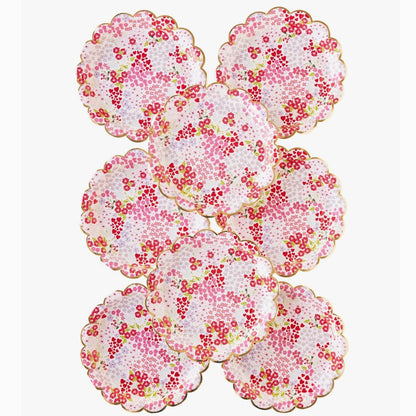 Ditzy Heart & Florals Paper Plate - Henry + Olives