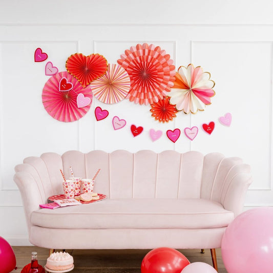 Felt Heart Valentines Day Banner - Henry + Olives