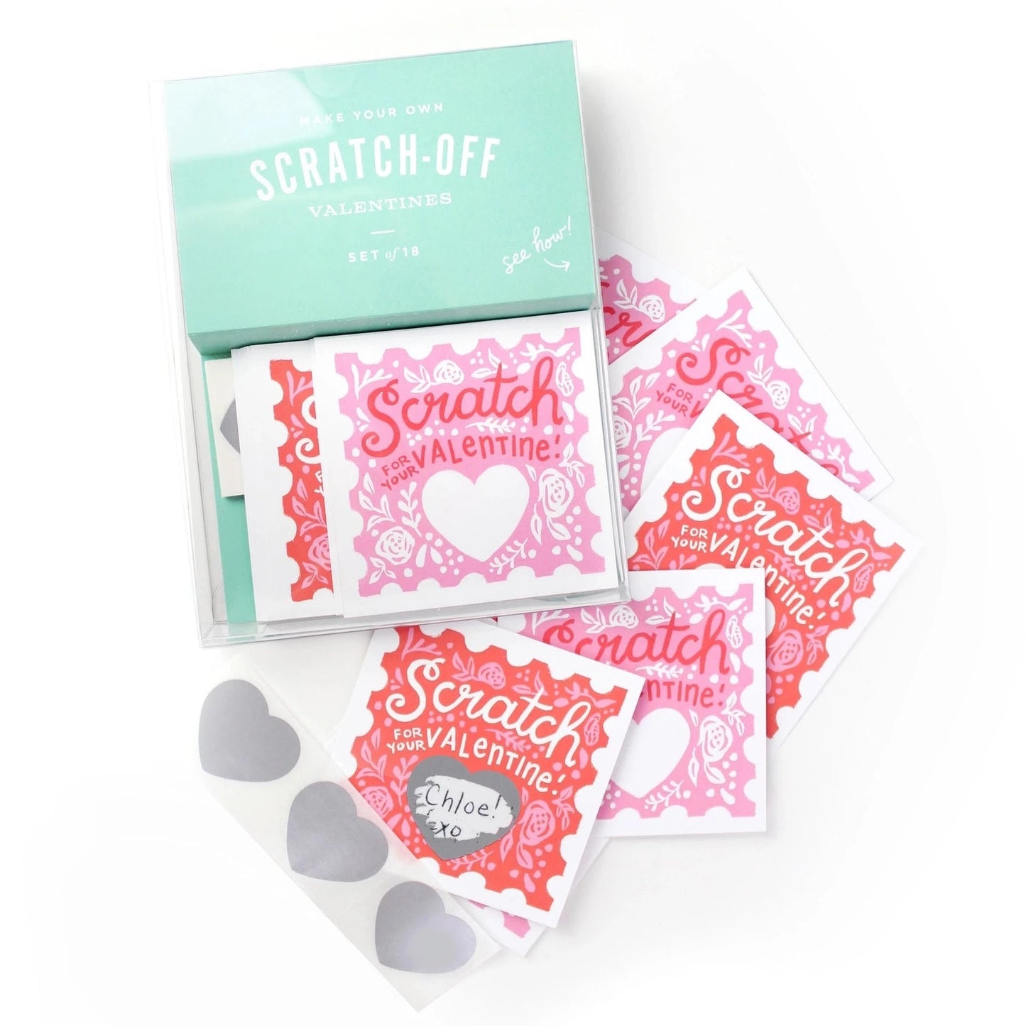 Floral Scratch-Off Valentine Cards - Henry + Olives