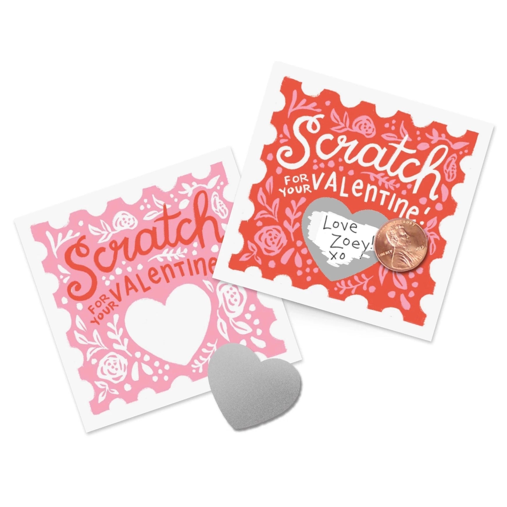 Floral Scratch-Off Valentine Cards - Henry + Olives