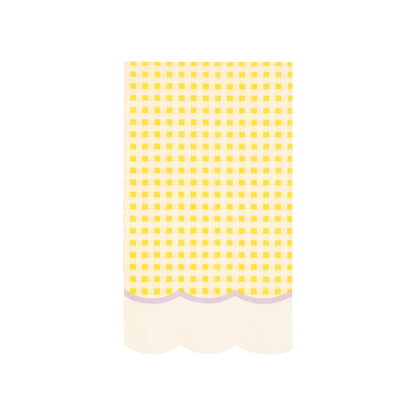 Gingham Scallop Fringe Paper Napkin Set - Henry + Olives