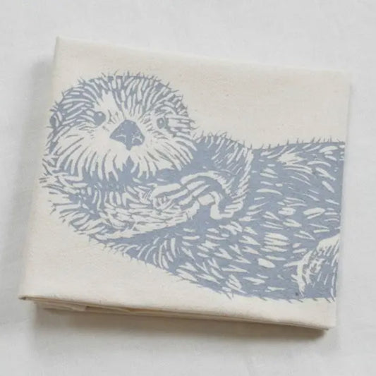 Grey Sea Otter Tea Towel - Henry + Olives