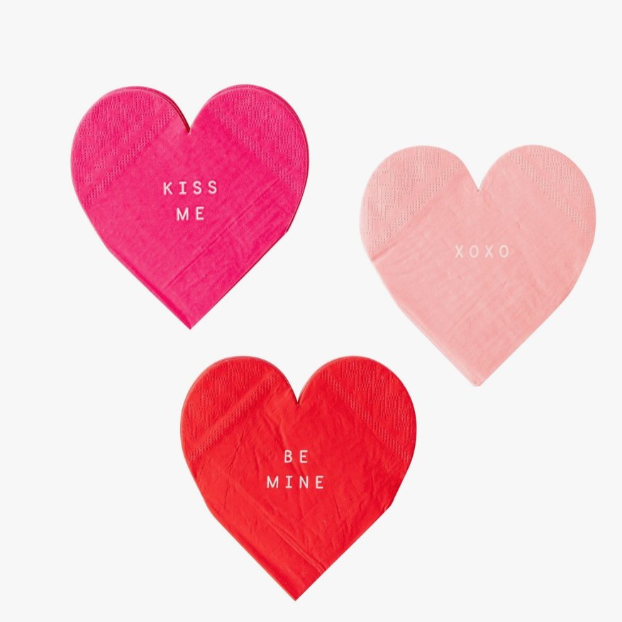 Heart Shaped Paper Napkin Set - Henry + Olives