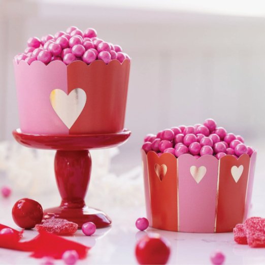 Jumbo Gold Half Heart Baking Food Cups - Henry + Olives