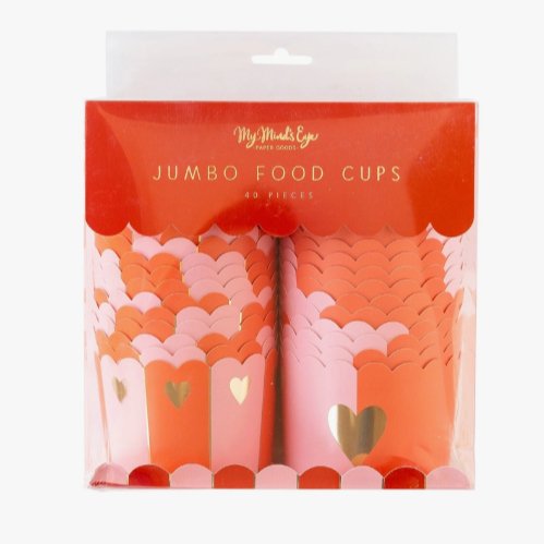Jumbo Gold Half Heart Baking Food Cups - Henry + Olives