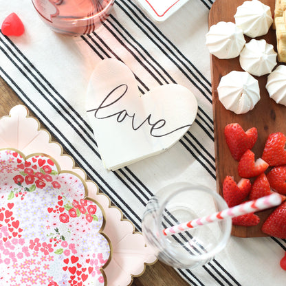 Love Heart Shaped Paper Napkins - Henry + Olives