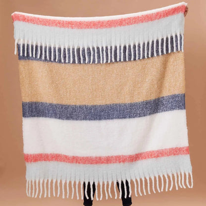 Navy Tan Cuddle Throw - Henry + Olives