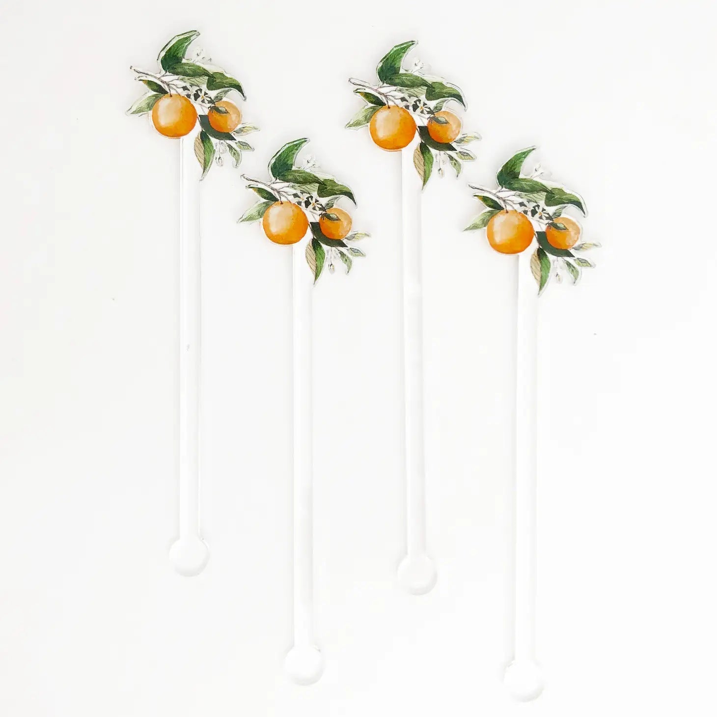 Orange Blossom Acrylic Stir Sticks - Henry + Olives