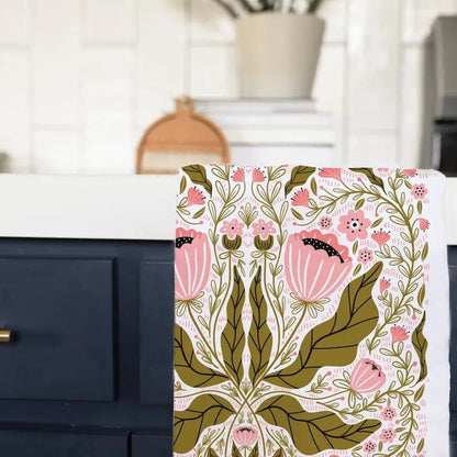 Pink Blossoms Tea Towel - Henry + Olives