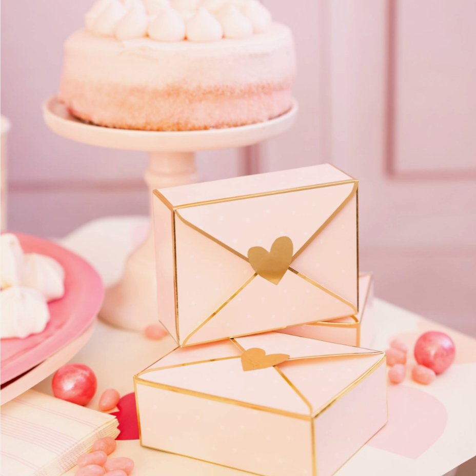 Pink Envelope Treat Boxes - Henry + Olives