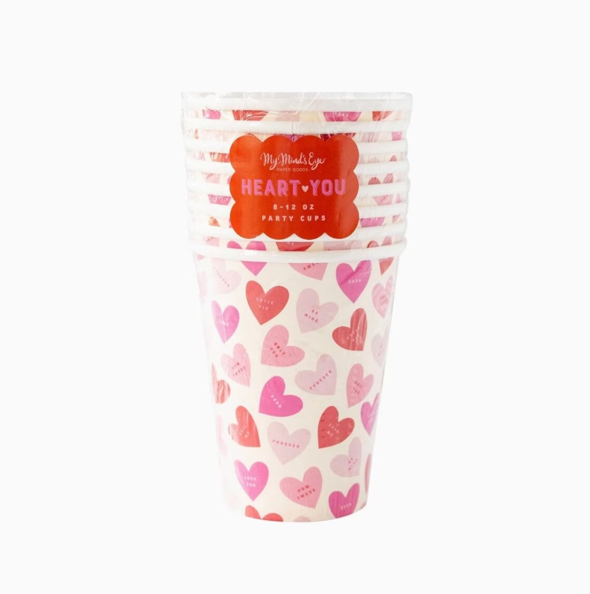 Pink + Red Valentine Heart Cups - Henry + Olives