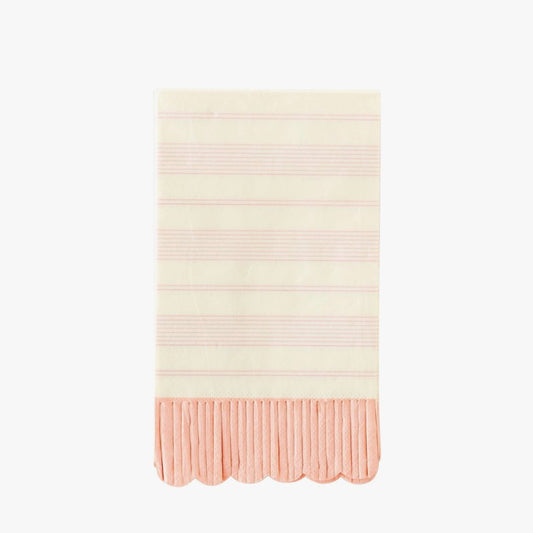 Pink Striped Fringe Paper Napkins - Henry + Olives