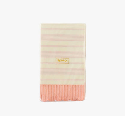 Pink Striped Fringe Paper Napkins - Henry + Olives