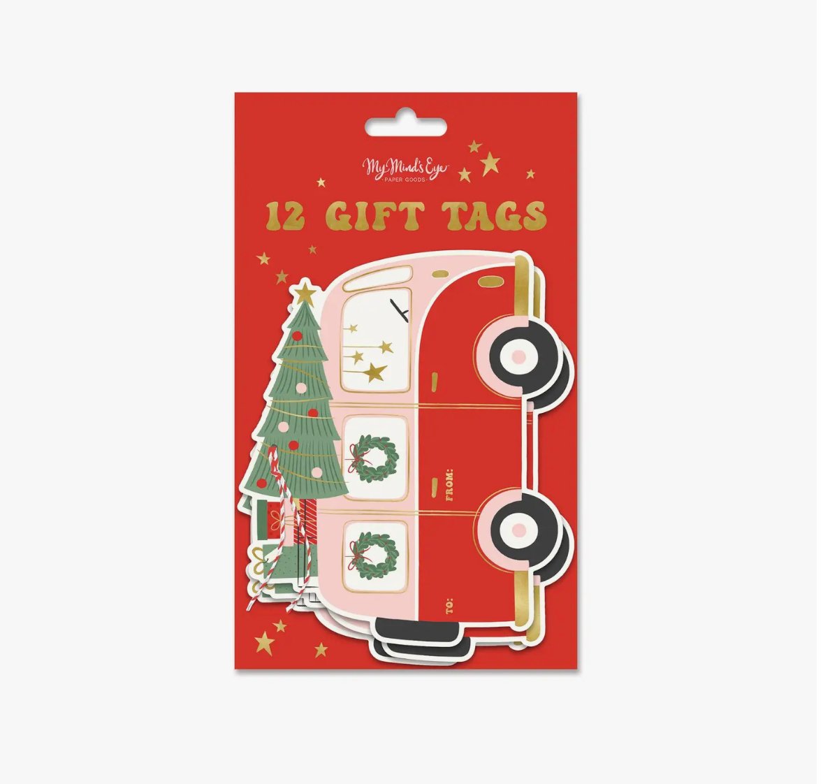 Retro Christmas Van Large Gift Tags - Henry + Olives