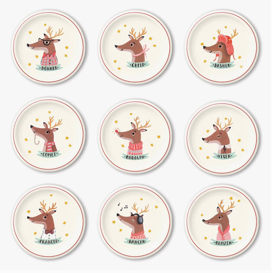 Rudolph + Reindeer Friends Paper Plate Set - Henry + Olives