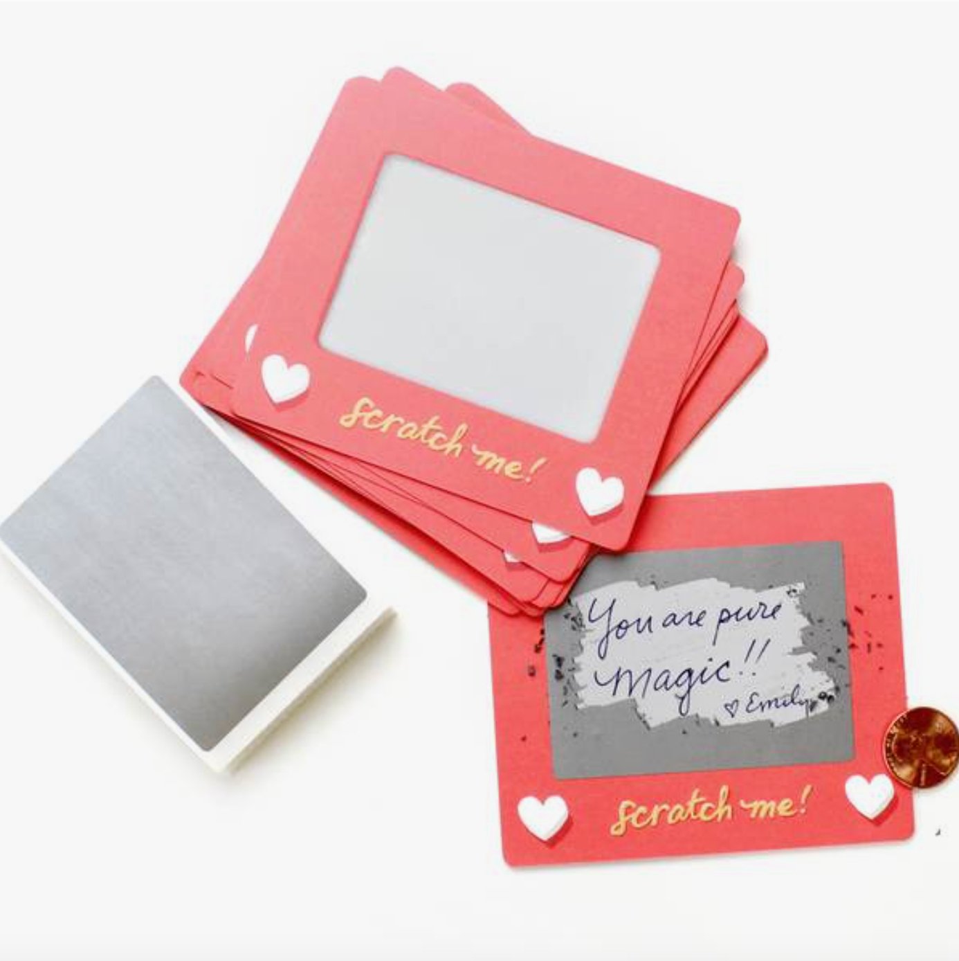 Scratch-off "Etch A Sketch" Lunchbox Notes - Henry + Olives