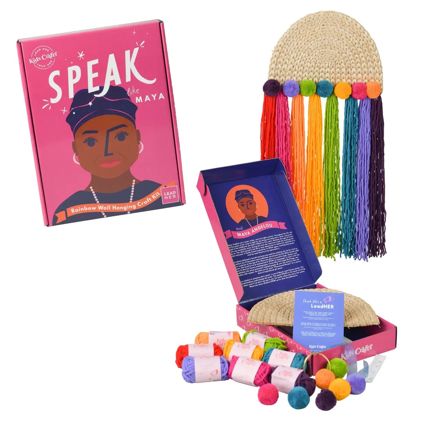 SPEAK like Maya: Rainbow Wall Hanging Craft Kit - Henry + Olives