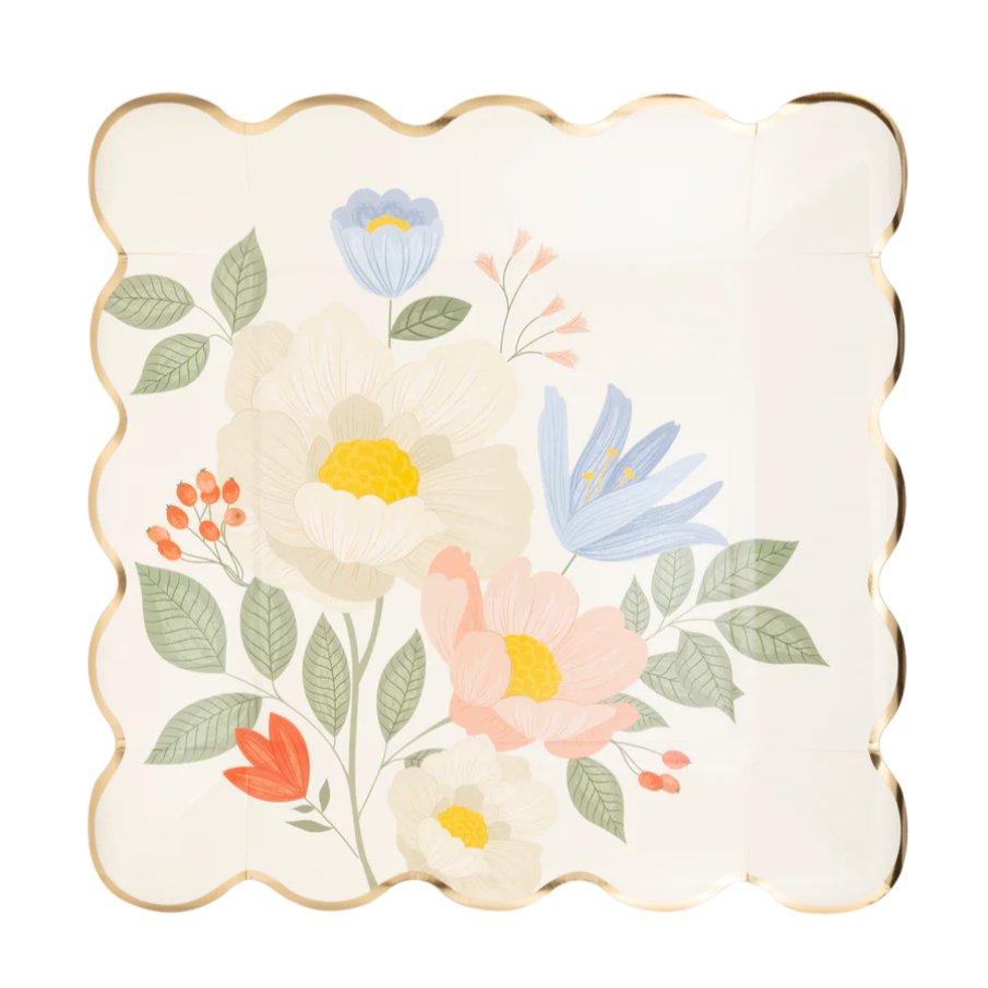 Spring Floral Corner Plate - Henry + Olives