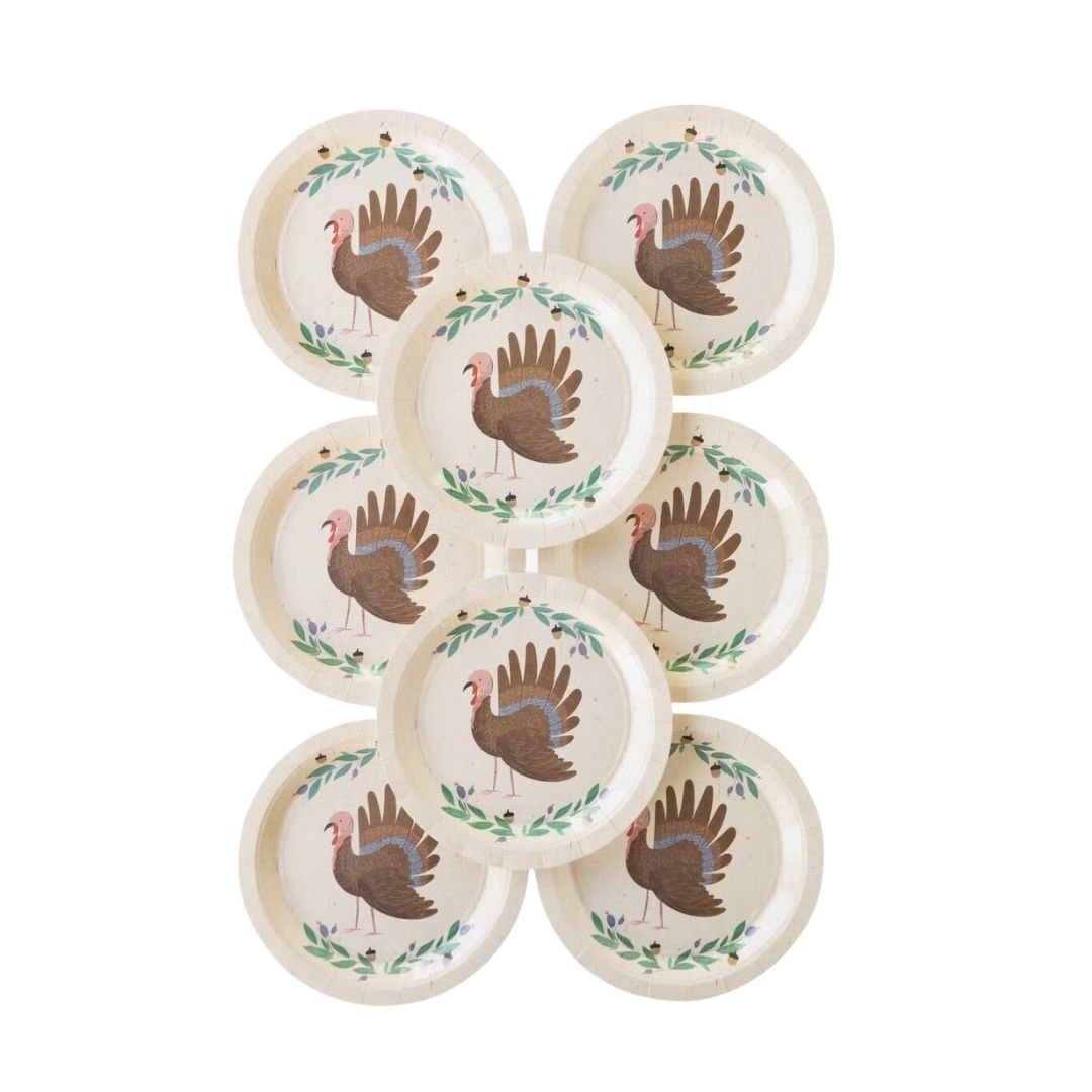 Thanksgiving Painted Turkey Plates - Henry + Olives