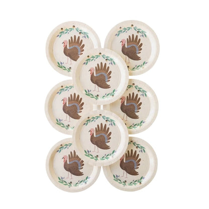 Thanksgiving Painted Turkey Plates - Henry + Olives