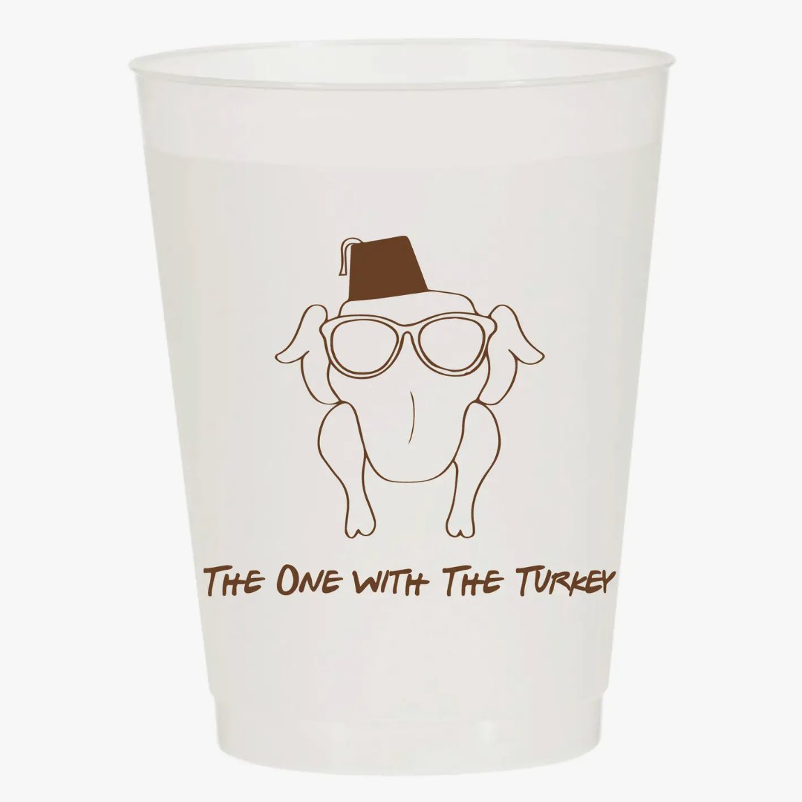 The One with the Turkey - Friends Themed Frosted Cups, Set of 6 - Henry + Olives