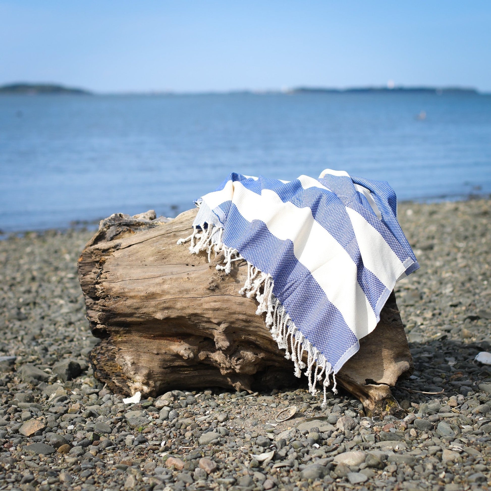 Turkish Beach Towel | Dark Blue - Henry + Olives