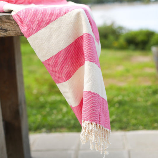 Turkish Beach Towel | Pink - Henry + Olives