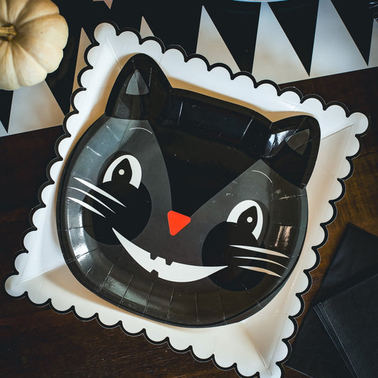 Vintage Halloween 8" Cat Plate - Henry + Olives