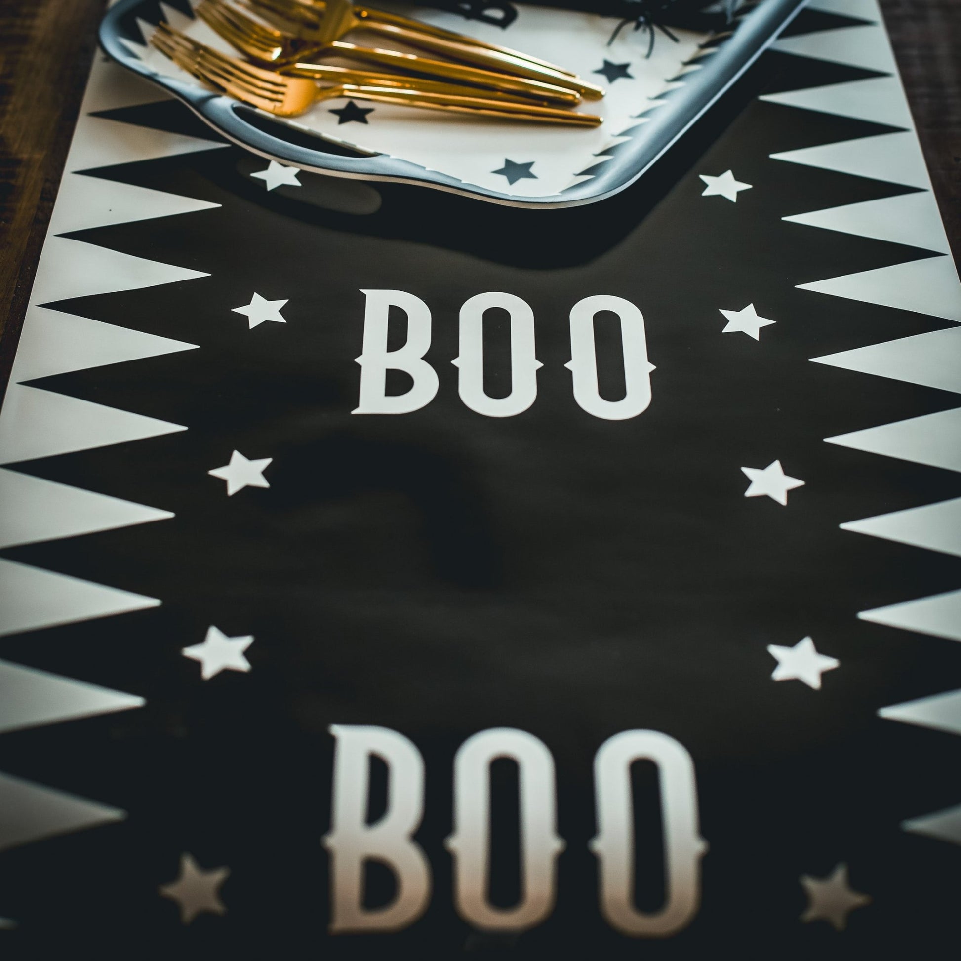 Vintage Halloween Boo Table Runner - Henry + Olives