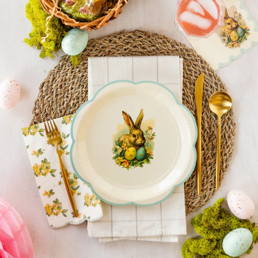 Vintage Rabbit Easter Plates - Henry + Olives
