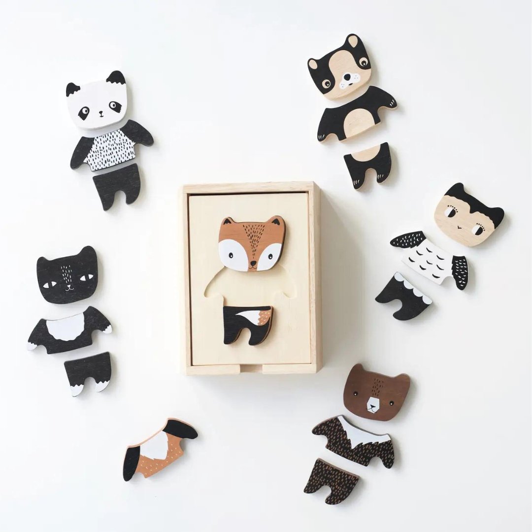 Wee Gallery Mix & Match Animal Tiles - Henry + Olives