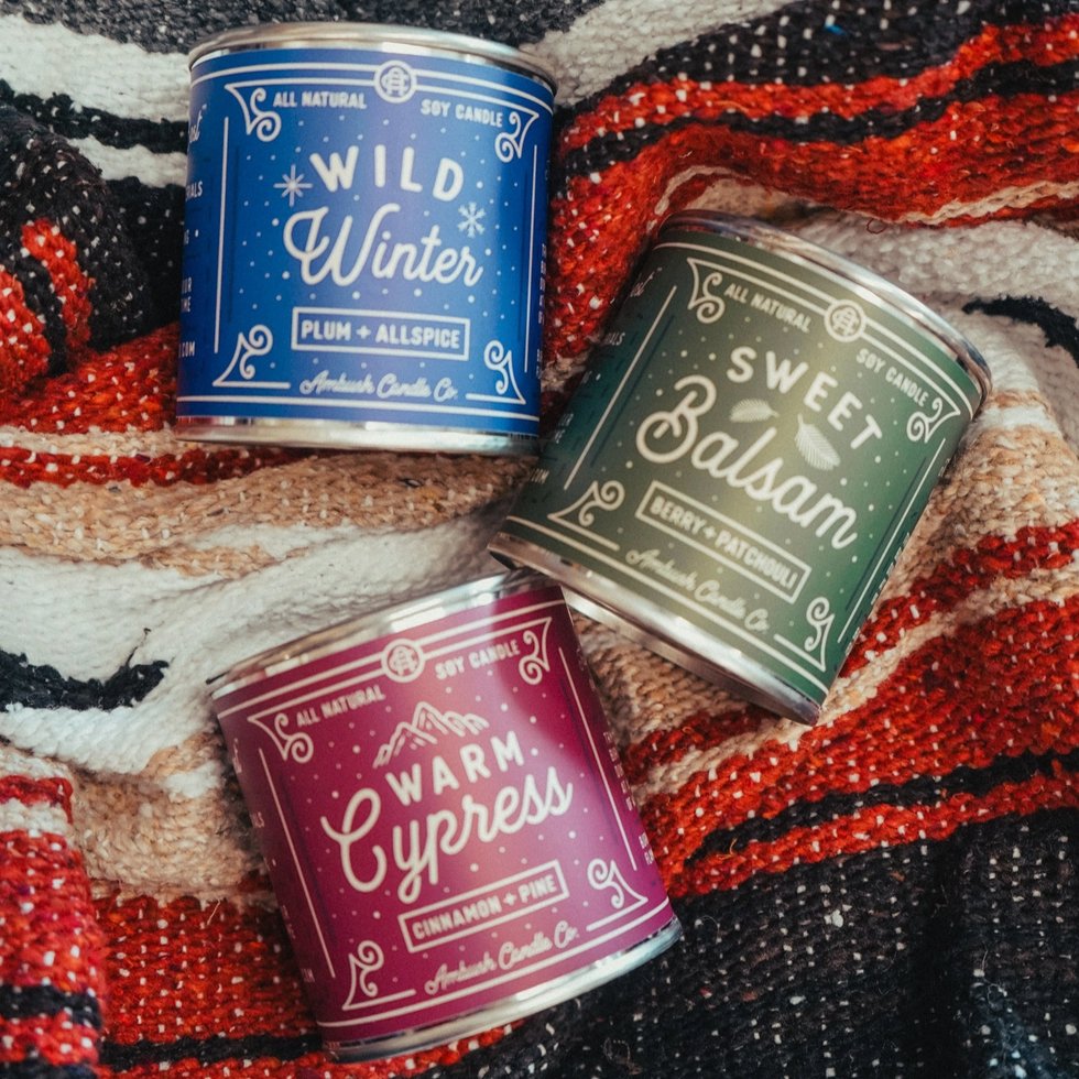 Wild Winter 8 oz Soy Candle - Plum + Allspice - Henry + Olives